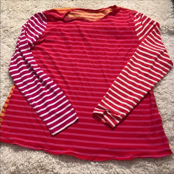 Lands' End Striped rash gaurd Long Sleeve Top - Picture 1 of 4